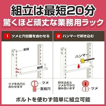 Amazon.co.jp: タイガーラック 業務用 ボルトレス 軽中量スチール