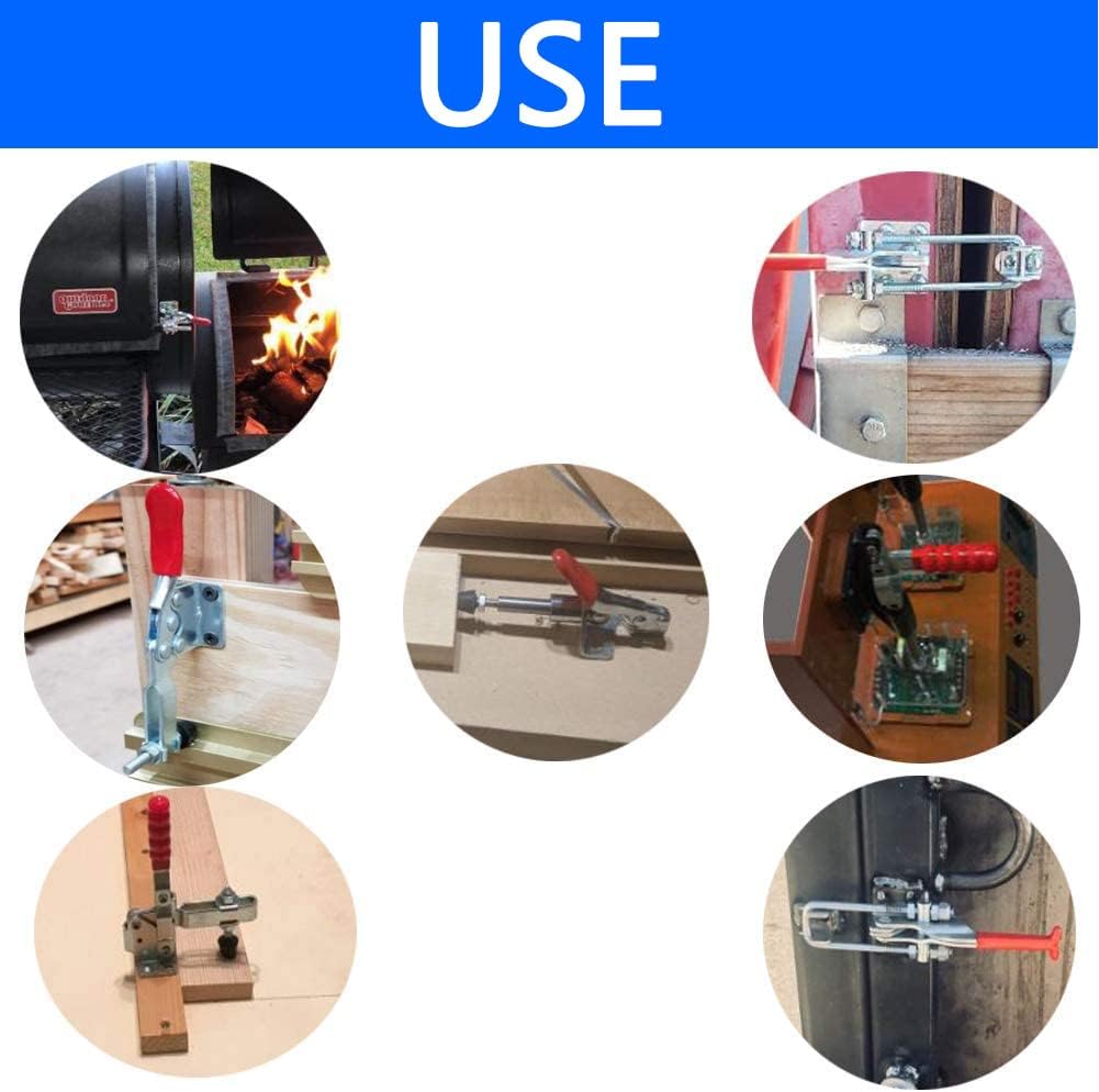 Auniwaig Toggle Clamps, Quick Release Hand Tool for Woodworking, 507Lbs Push Pull Clamp, 230Kg Clamp for Welding GH-305-C