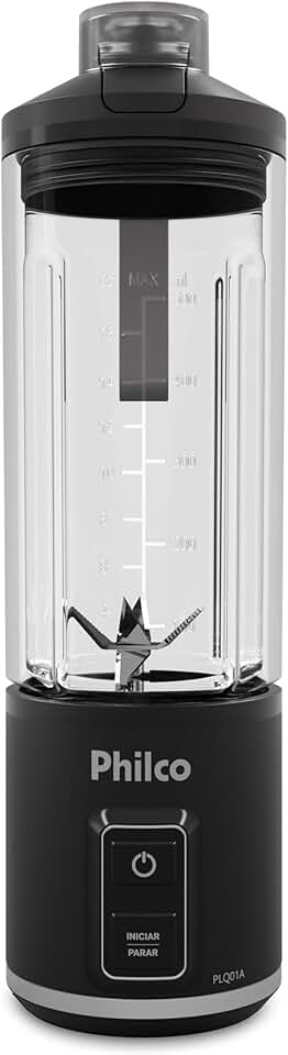 Liquidificador Portátil Philco 700ml Sem Fio 120W PLQ01A