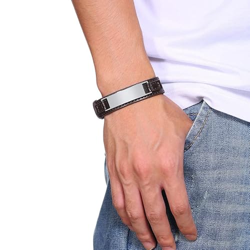 Generic QD-BL246OCOR1613 Qingduo 1 Corinthians 16:13 Bible Verses Bracelets Religious Stainless Steel Id+Leather Inspirational Quote Cross Faith Christian Verse Wristband Gifts thumb #3