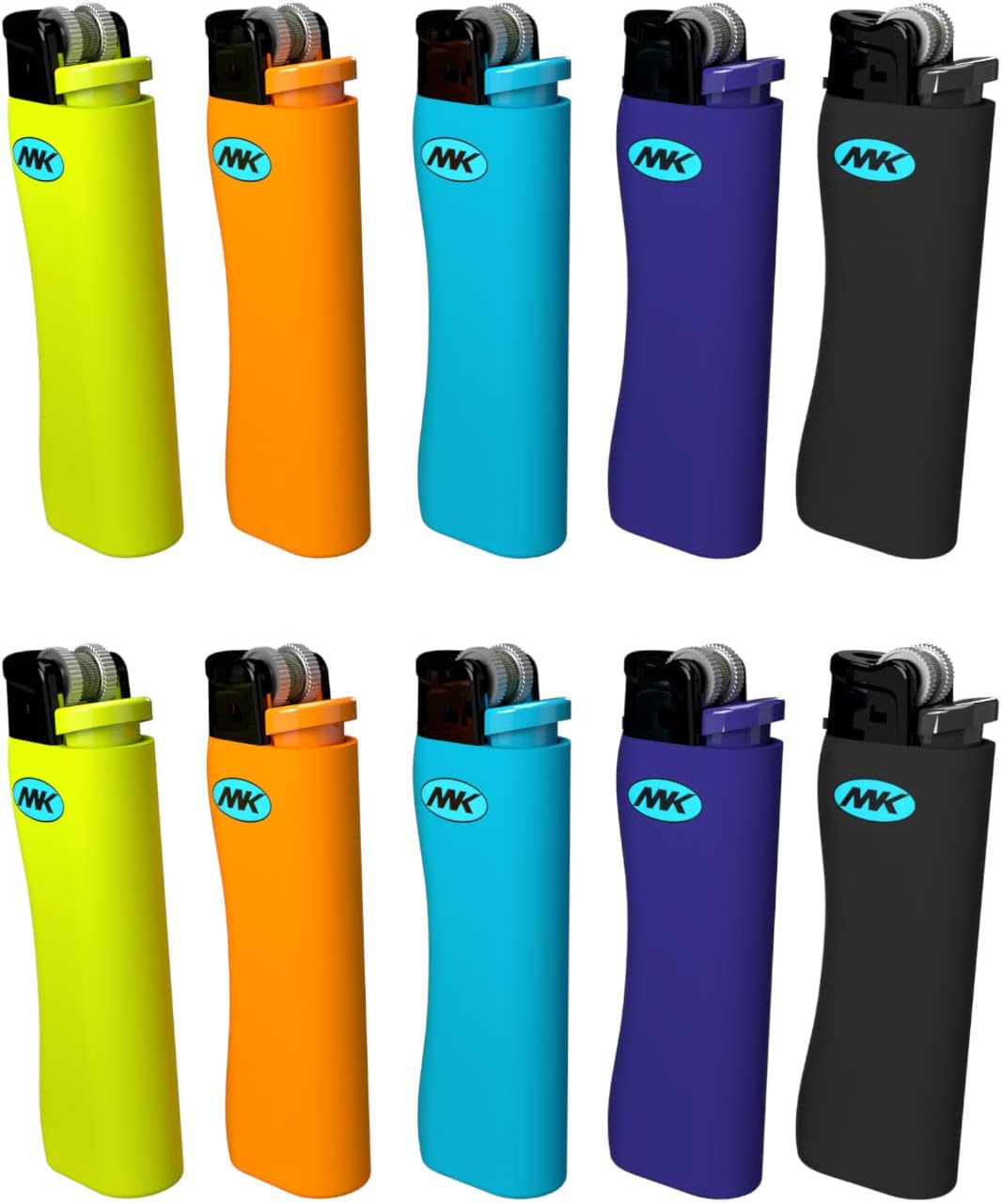 Lighter 9G Flint Strike Refillable Lighter, Ideal to use as Candle, BBQ Lighters, Butane Lighters, Classic Pocket Lighters, Matte Finish (ZY-9G-2PK)