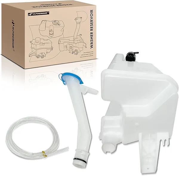A-Premium Windshield Washer Reservoir Compatible with Select Nissan Models - Sentra 2016 2017 2018 2019, with (Washer Pump/Filler Neck/Cap/Hose/Bracket) - Replace# 16569115