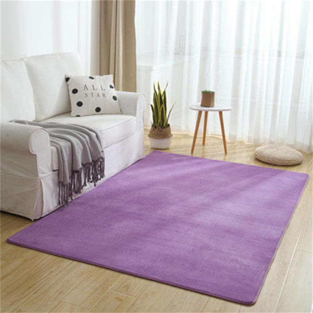 Tapis salon moderne violet moelleux pour créer un coin de jeu sécurisé pour enfants