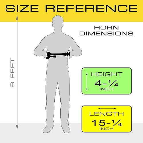 Miniatura 5 de Vixen Horns Kit de bocina de tren para camiones/coche/semi. Sistema completo a bordo: compresor de aire de 150 psi, tanque de 1.5 galones, 3