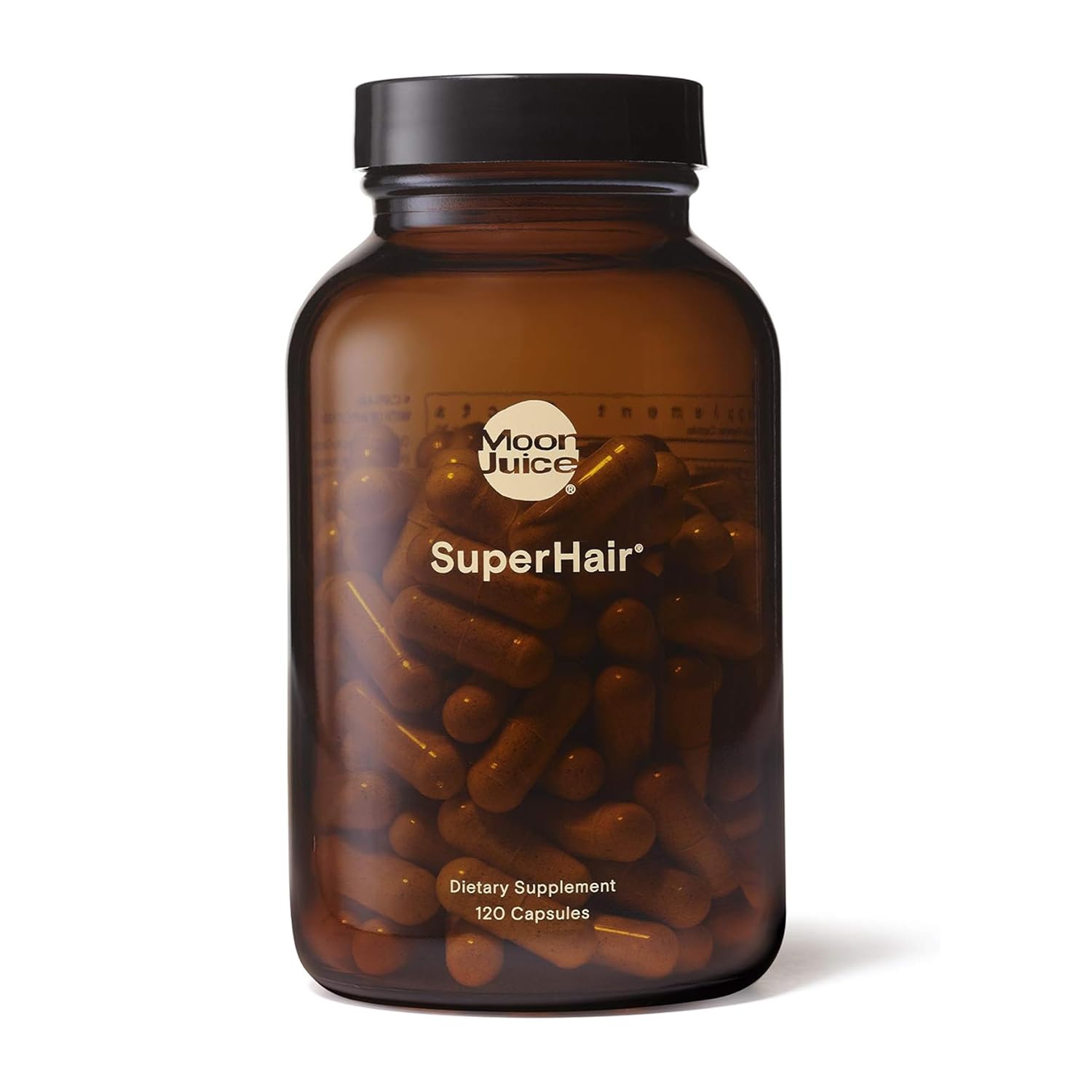 Moon Juice SuperHair Natural Hair Nutrition Supplement & Multivitamin for Healthier, Thicker, Stronger Hair-250mg Ashwagandha, 500mcg Biotin& 120mg SawPalmetto - Vegan, Non-GMO (120 Capsules) …