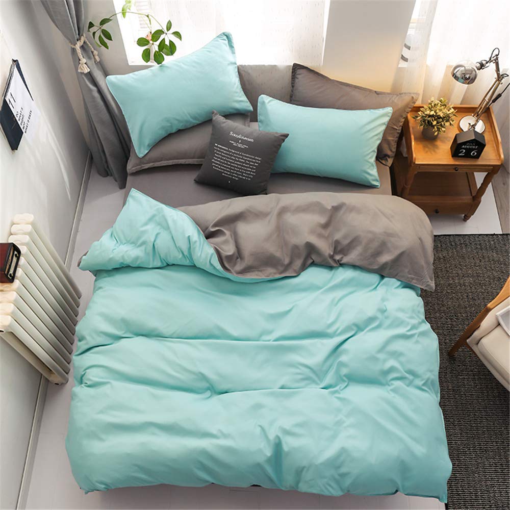Housse de couette moderne couleur unie literie confortable chambre adulte