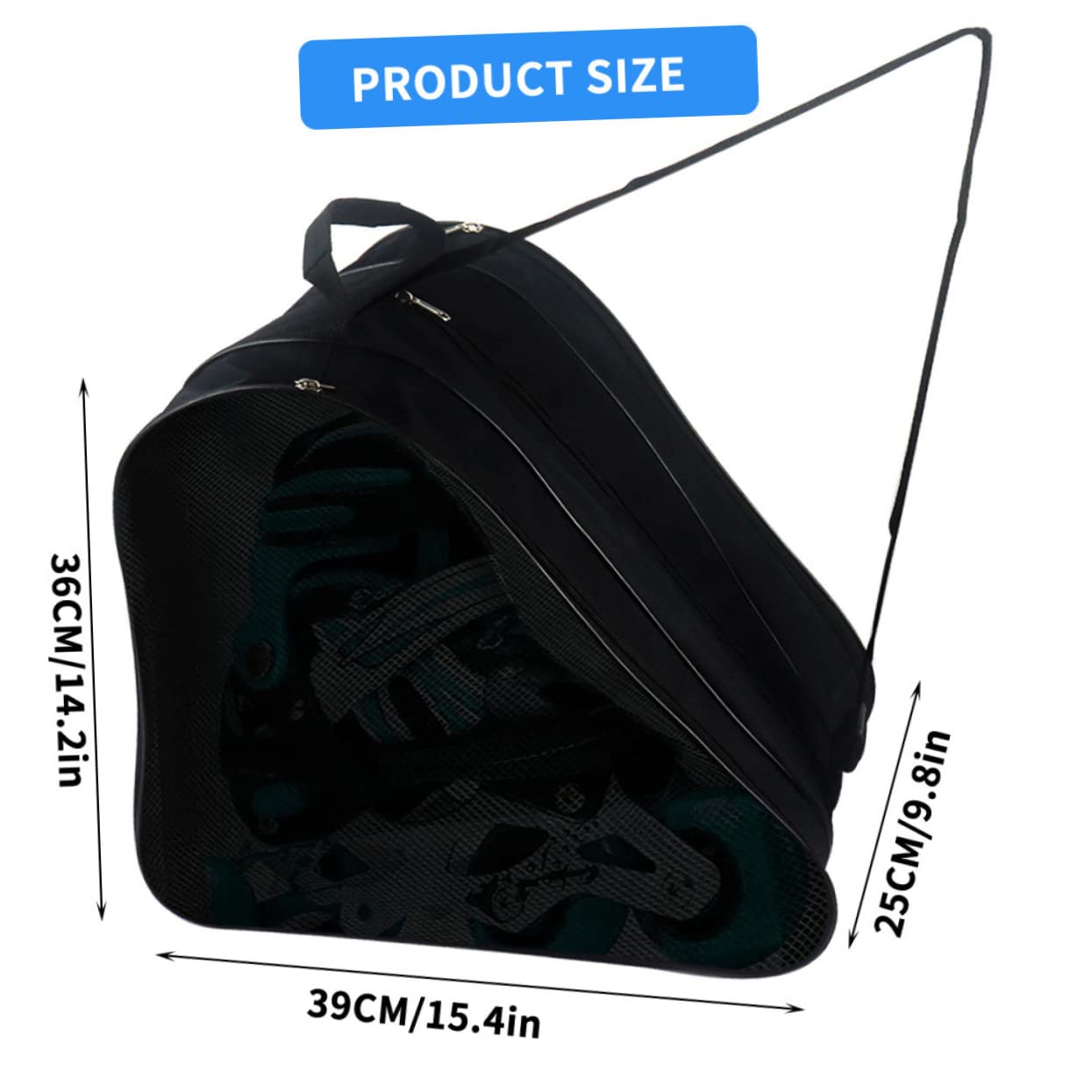 Abaodam Roller Skate Bag Skates Bag for Women Ice Skates Storage Roller Skates Organizer Skating Storage Bag Skates Bag for Travel