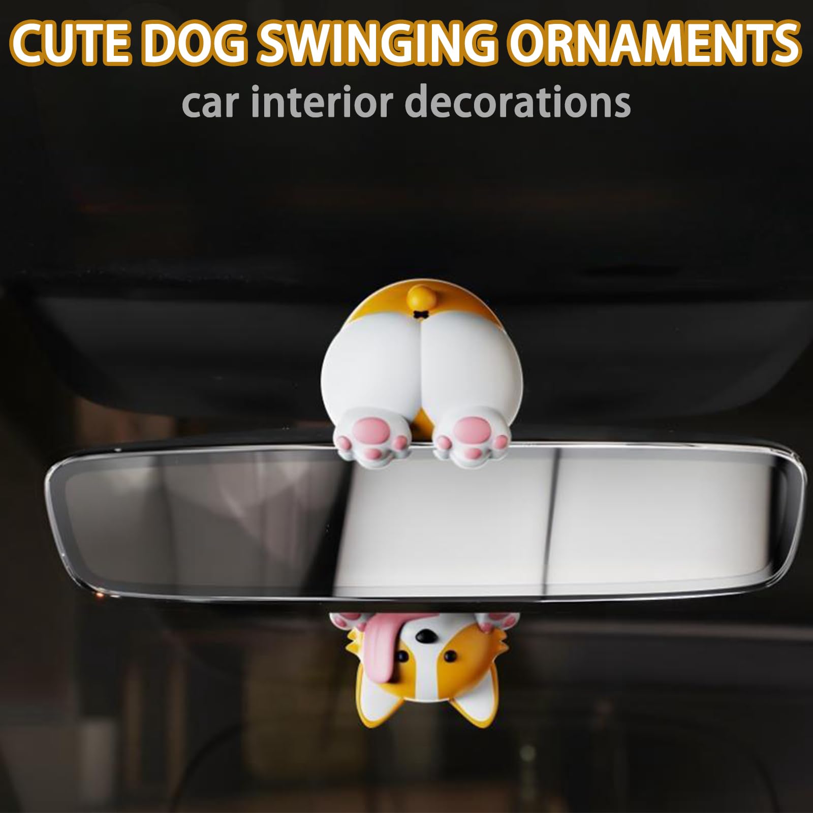 Produktbild von Cat Rear View Mirror Pendant – Cute Swinging Ornament For Car