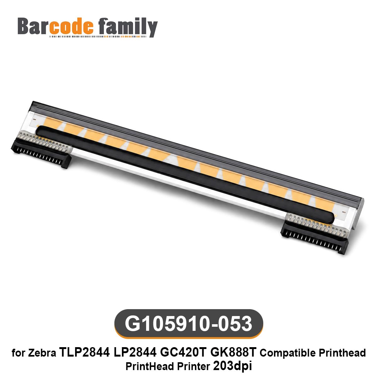 Testina di stampa termica G105910-053 TLP2844 per stampanti per codici a barre Zebra TLP2844 GC420T GK888T 203DPI Stampanti per etichette con testina di stampa | Garanzia di 180 giorni