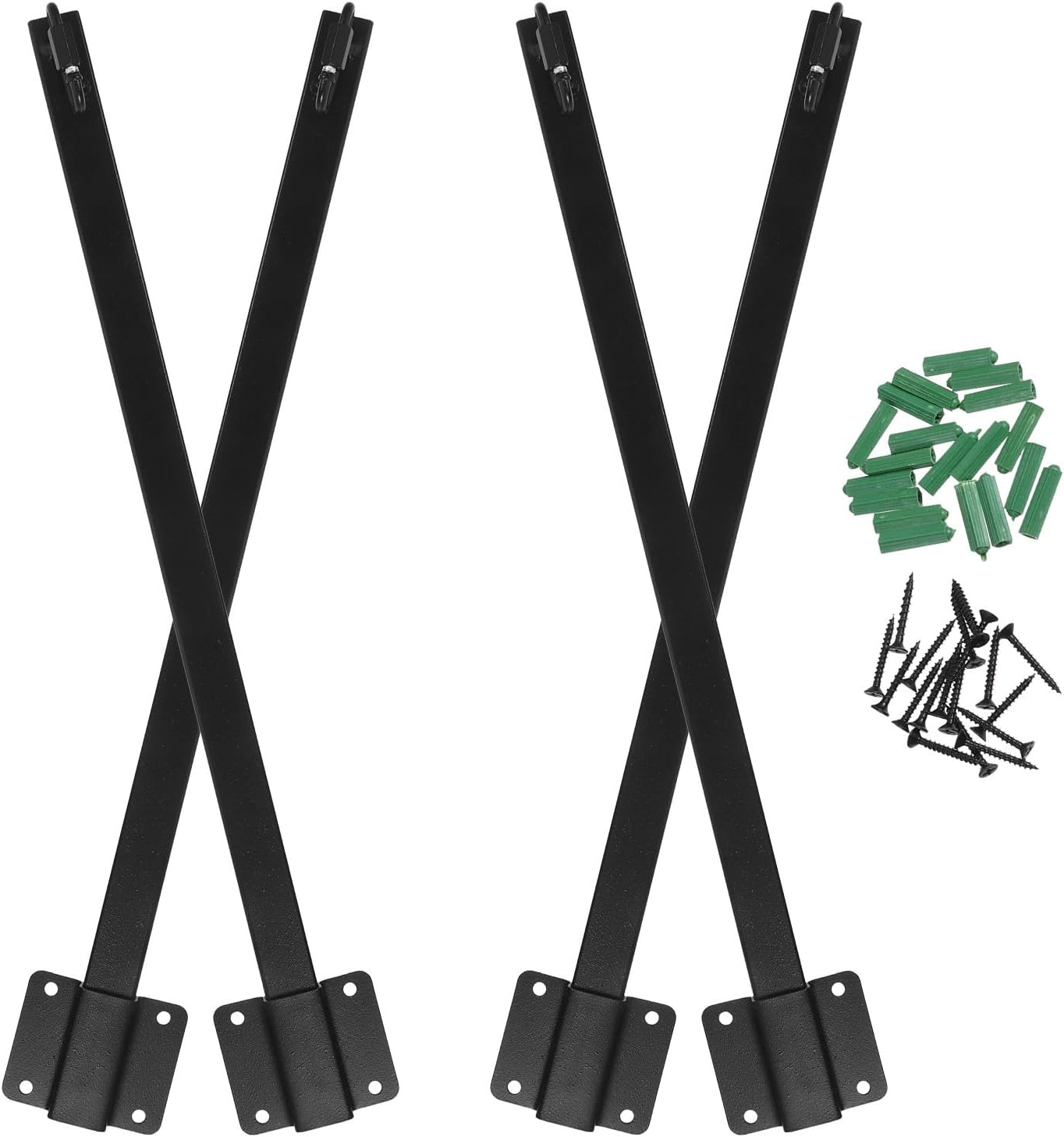 TOYANDONA Outdoor Light Poles for String Lights Metal Fence Post for Backyard Patio Deck with Clips for Hanging