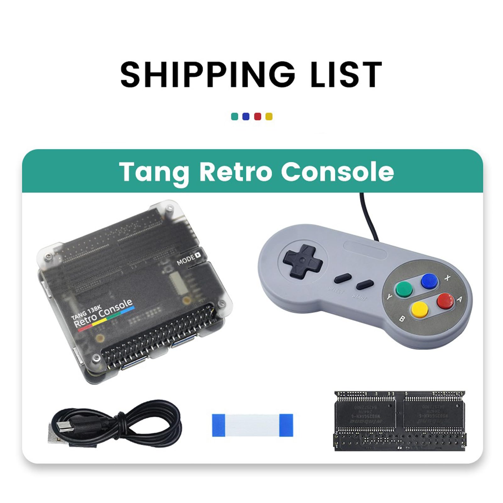 Sipeed Tang Console Retro Game Console FPGA Dev Board, do 138 K LUT4 Dual-PMOD Dual-40P PCIe Gen2/3 x 1 HDMI TX x 1, kompatybilna z RPi 5 PCIe FPC, dla graczy FPGA (60K, konsola retro)