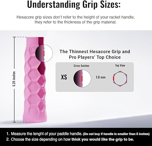 Miniatura 2 de Agarre de paleta de pickleball - 5.25 pulgadas - Soporta codo de tenis, mejora la fuerza de agarre, reduce la vibración con soporte para los dedos y