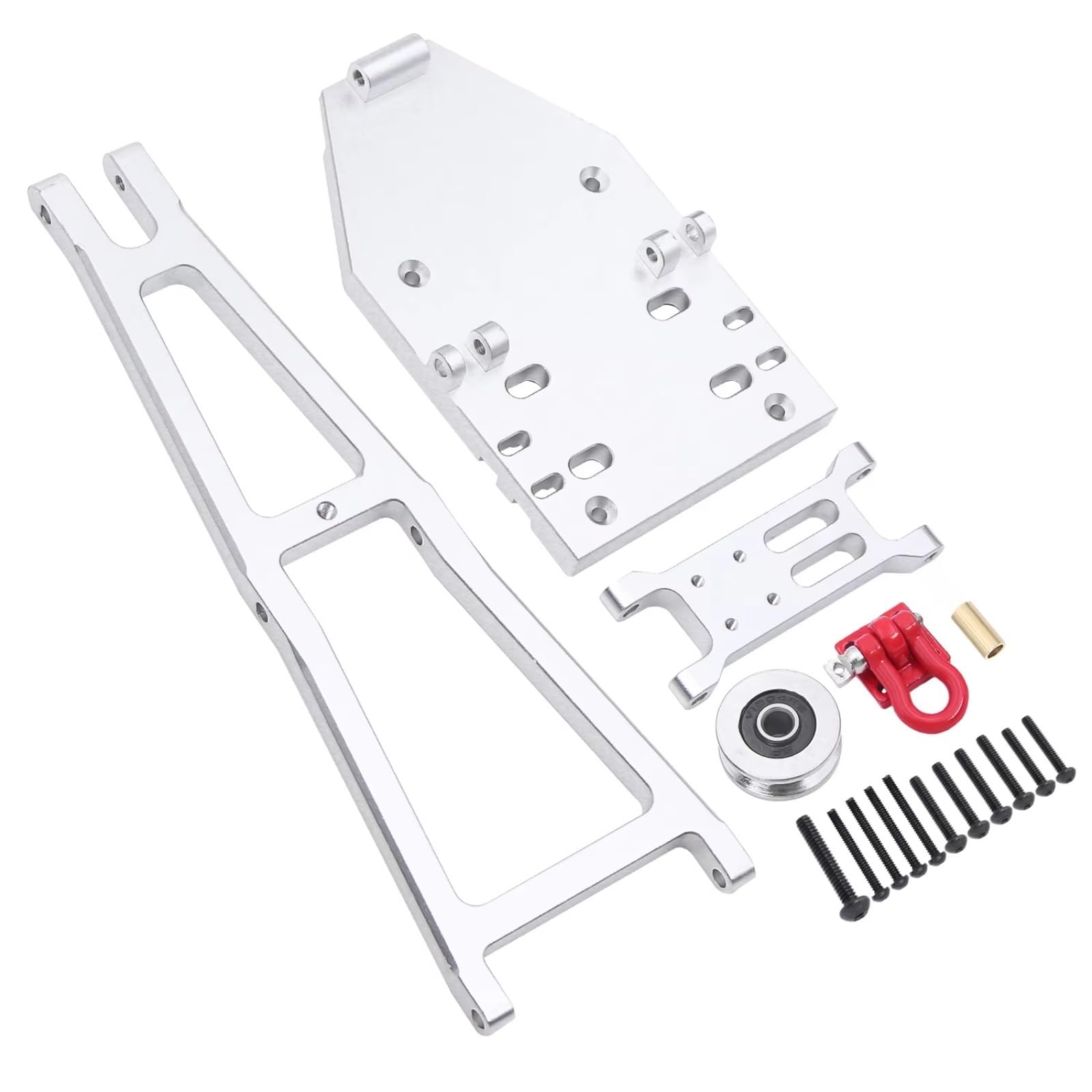 Piezas para Coches RC para Axial para Capra 1/10 RC para Buggy Crawler Car Upgrade Part Accesorios Kit De Brazo Grúa Aluminio(Silver)