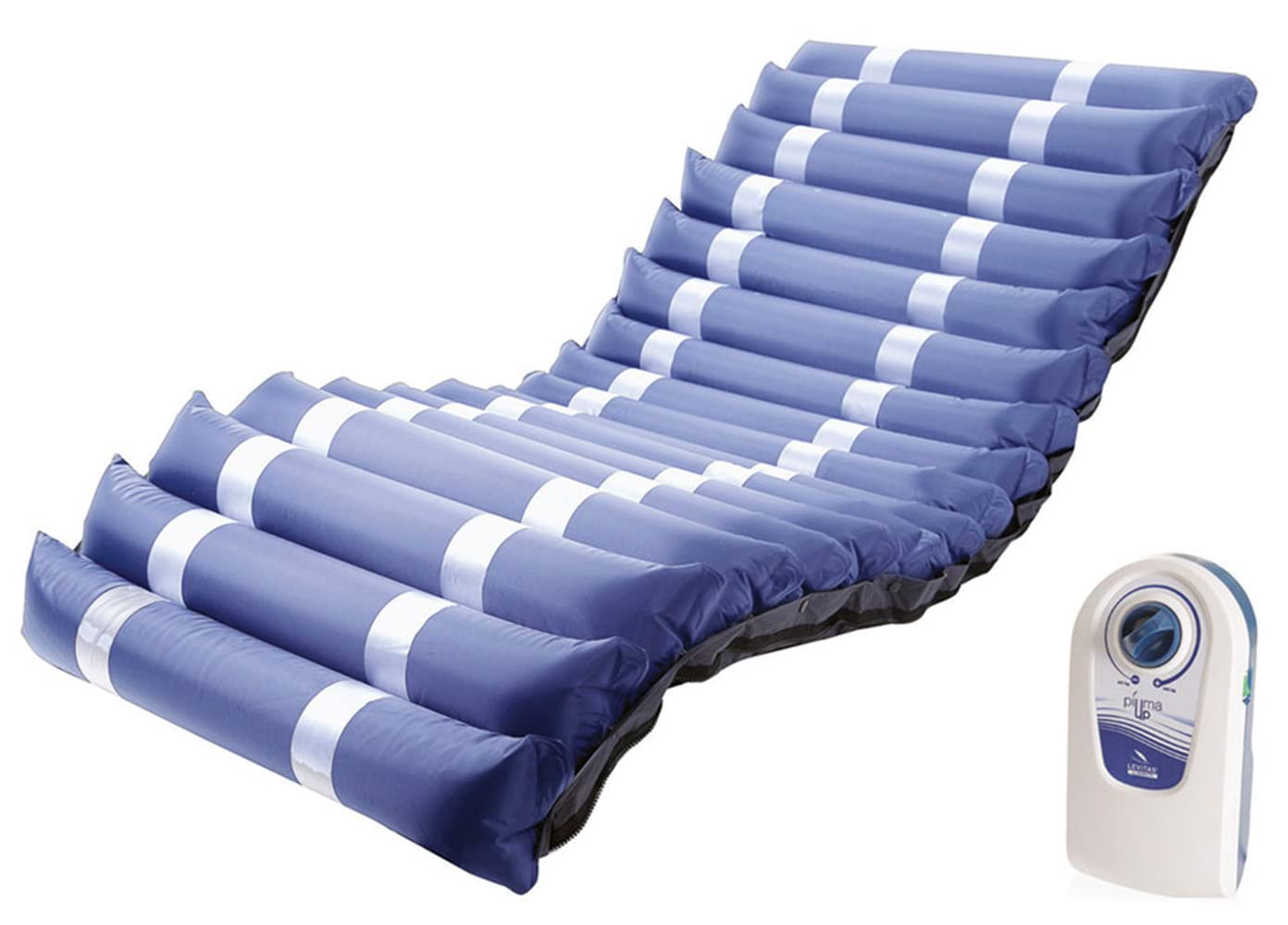 Kit antidecubito a ciclo alternato Piuma UP2 Materasso Nylon + PVC H 13 cm a 17 elementi intercambiabili e compressore con regolazione Art. LAD468