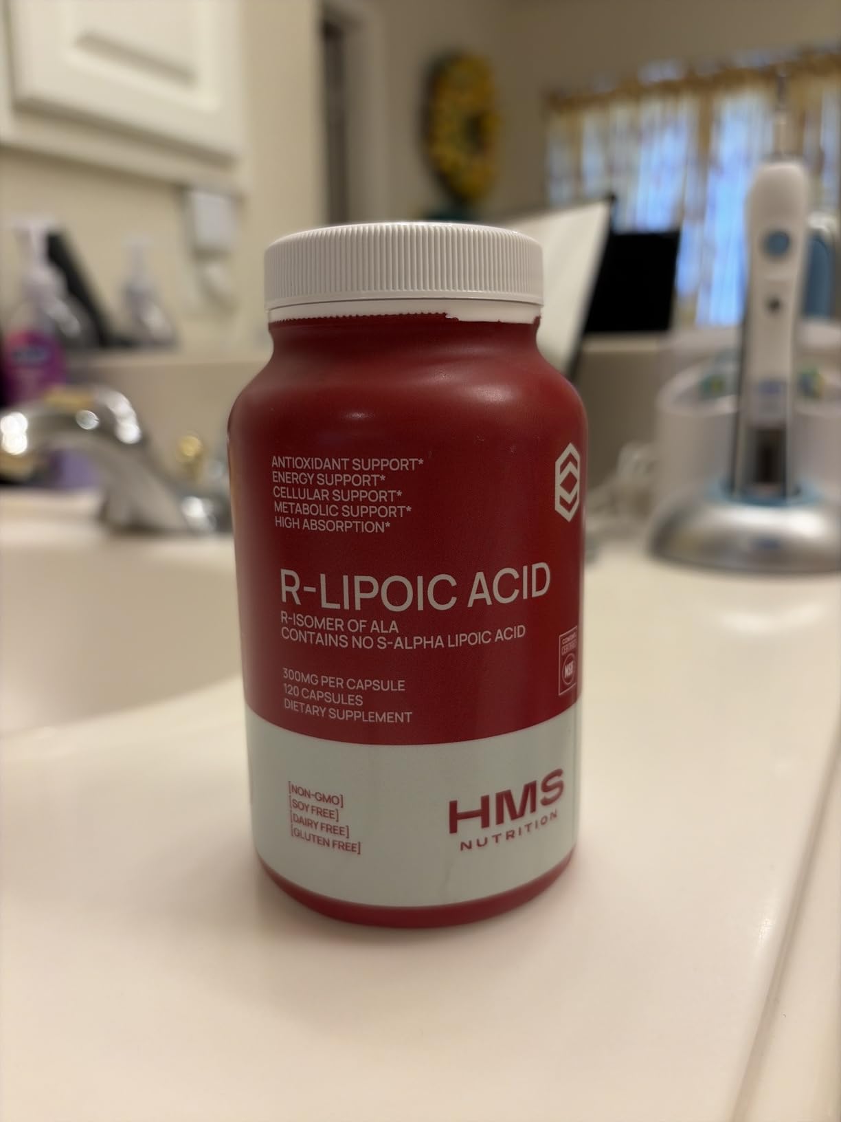 Stabilized R-Lipoic Acid 300mg Per Serving, R Alpha Lipoic Acid ALA Supplement Antioxidant for Nerve, Energy & Metabolism Support, NSF Certified Supplements, Non-GMO & Vegan,60 Capsules,2 Month Supply