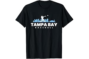 Tampa Bay Baseball Minimalist City Skyline Baseball Lover T-Shirt