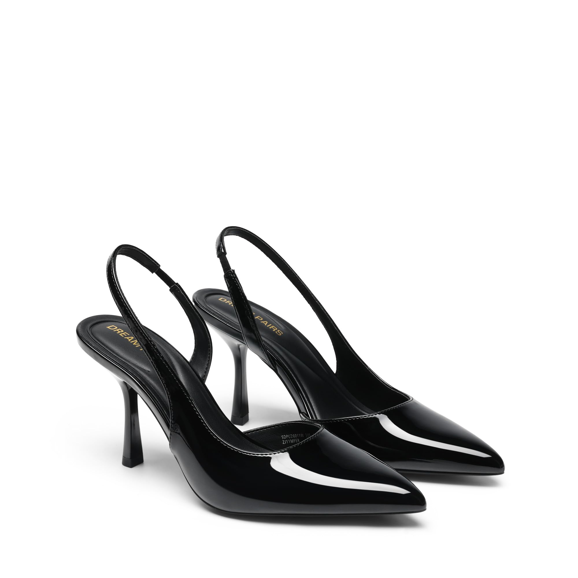 DREAM PAIRS Damen Slingback Pumps, Spitze Kitten High Heels, D'Orsay Stilettoabsatz, Bequemen Elegant Party Brautschuhe