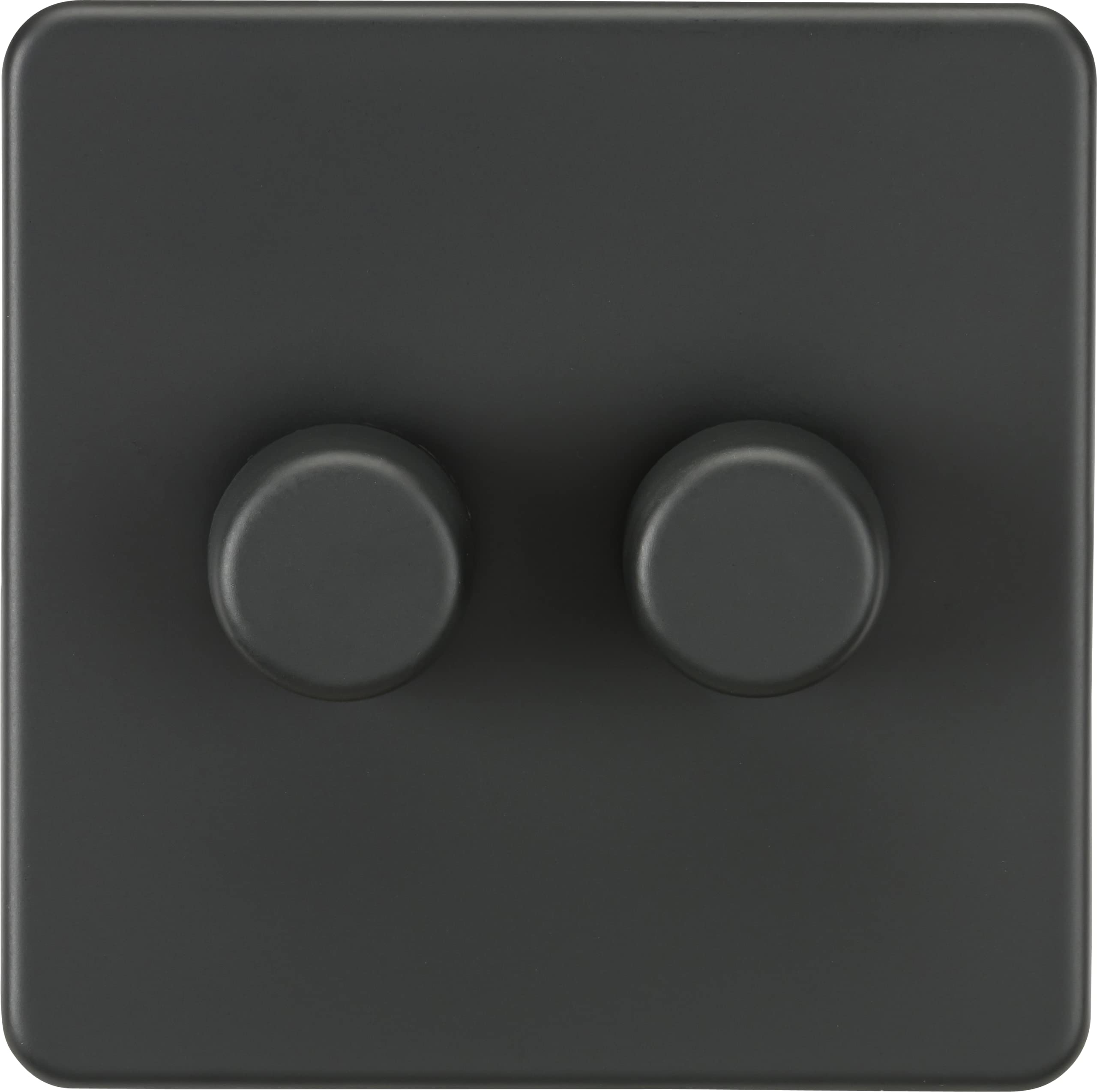 Knightsbridge Smoked Bronze Sf2182sb Screwless 2G 2-Way 10-200W; 5-150W Led Trailing Edge Dimmer,
