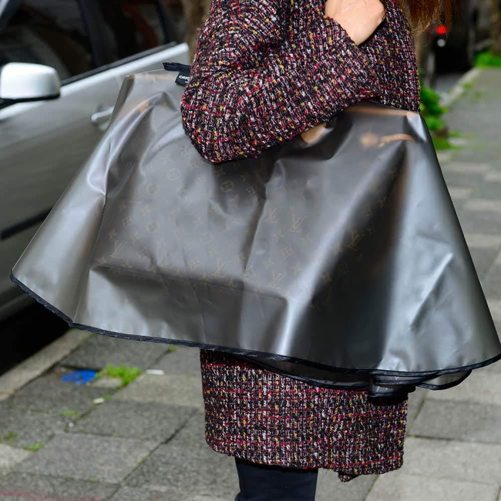 Rain Slicker For Designer Handbags in Clear (Half-transparent) Color, Tote Bags, And Purses (Large Size)
