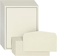 PaperJunkie Premium Ecru Stationery Paper Set with Black Border Envelopes - 48 Sheets 11x8.5" Writing Paper