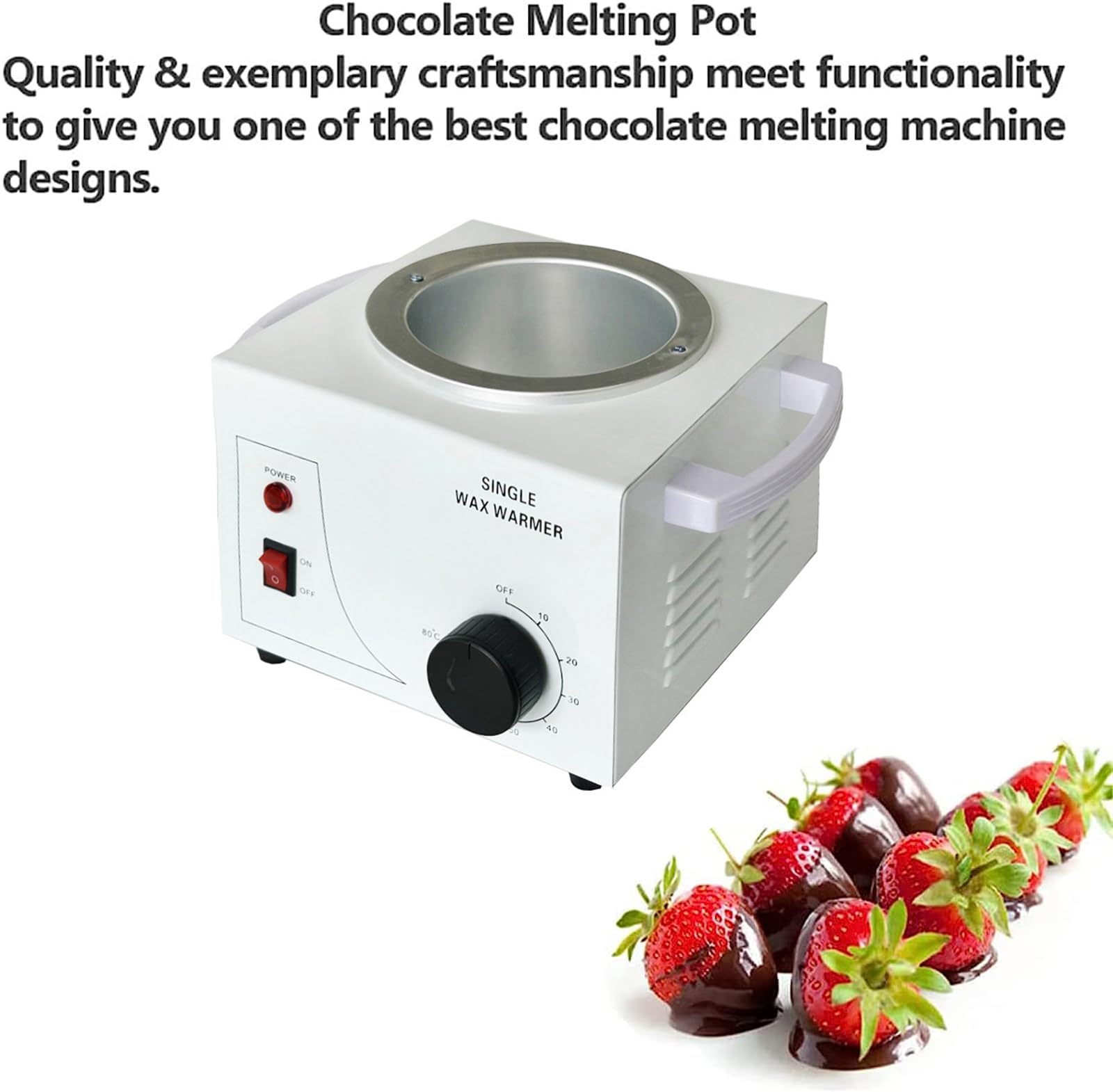 CUSMA Macchina per Temperare Il Cioccolato, Fondente Elettrico Professionale Scalda Fonduta per Cioccolato, Caramelle, Burro, Formaggio, Fragole