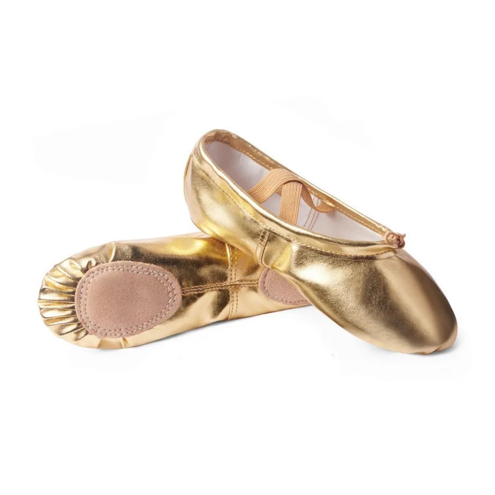 Zapatillas Ballet Niña Zapatillas de Ballet for niñas, Doradas y Plateadas, con Suela Suave, for Practicar Ballet, for Mujer