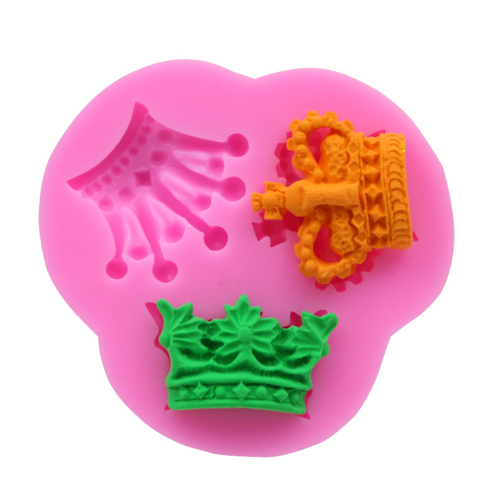 molde de chocolate Molde de fondant con forma de corona de silicona for fondant, decoración de tartas de chocolate y repostería DIY