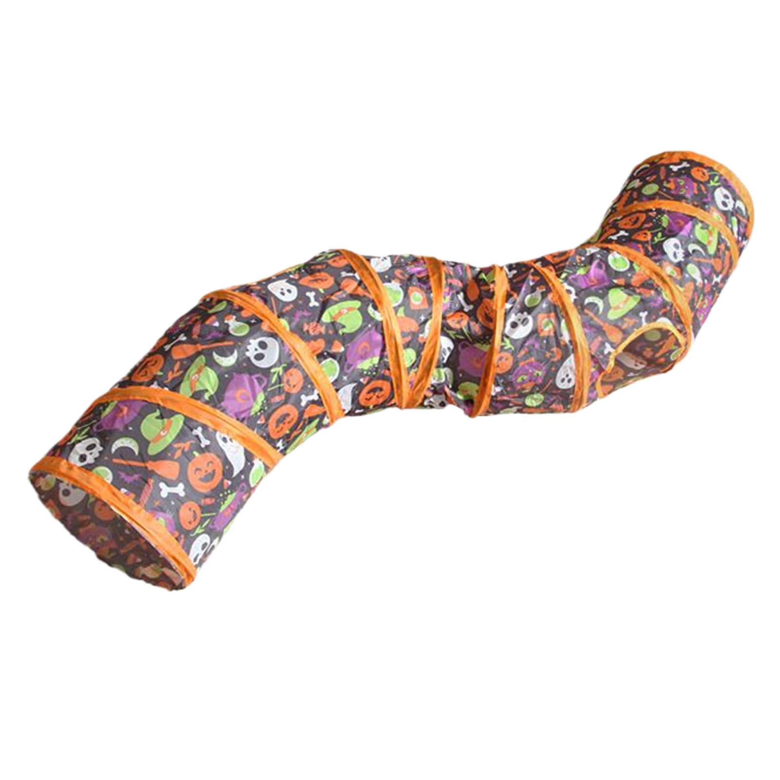 Cat Play Tunnel | Interactive Halloween Cat Tunnel Hideouts,Festival Pet Tube Hideaways Small Cave for Puppy Dogs Bunny Ferrets Hamster Play Activity