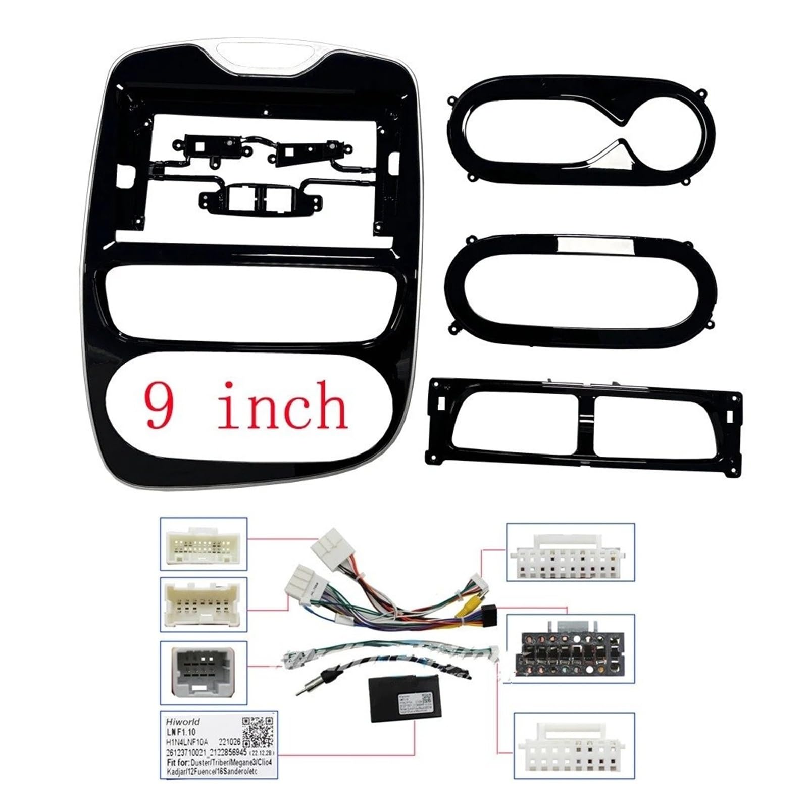 Radio Panel Set Adaptador Fascia Marco Coche Para Clio 4 Decodificador Caja Canbus Android Radio Audio Kit Panel Ajuste 9/10 Pulgadas 2012-2019 Fascia Marco