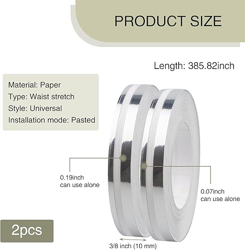 Miniatura 2 de 2 unidades de cinta adhesiva para carrocería de automóvil, 32.1 pies x 0.4 pulgadas, calcomanías decorativas impermeables para vehículos con