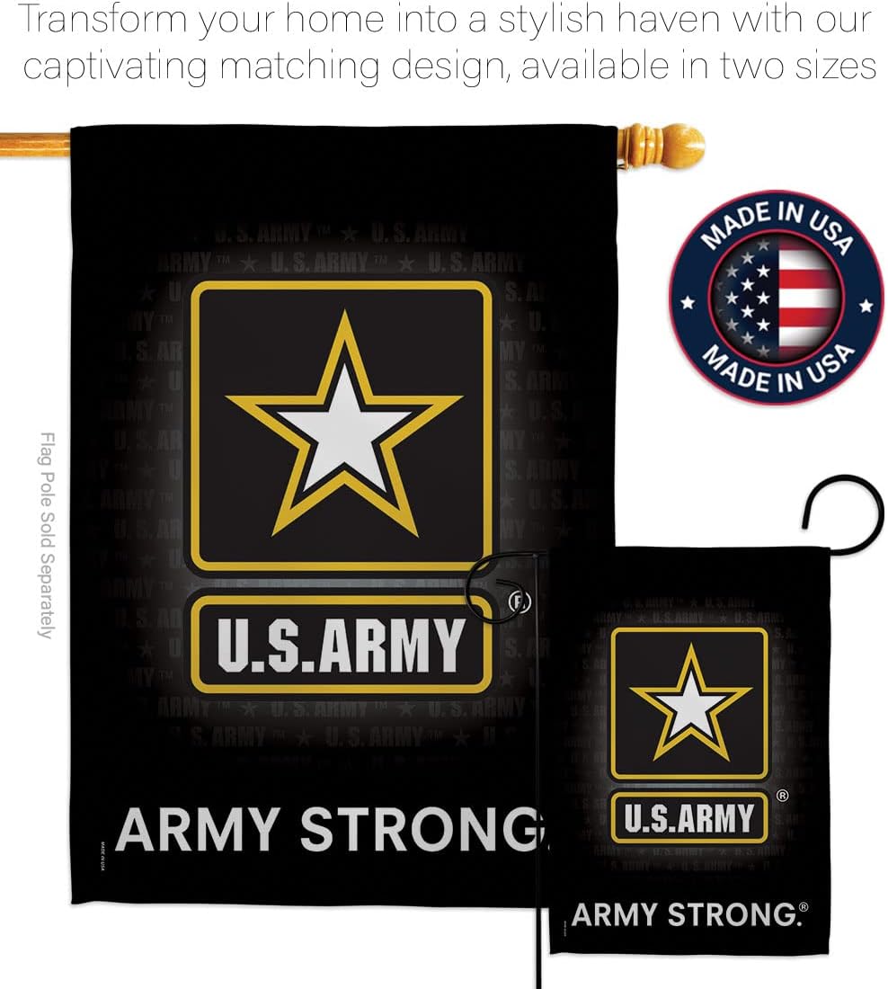 US Army Garden Flag Home Decor Armed Forces Decorations United State American Decorations Military Memorabilia Remembrance Wall Tapestry Retire Outdoor Yard Banner Veteran Memorial Day Gifts Made USA - Image 4