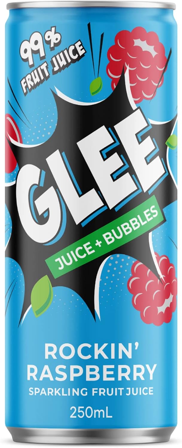 Glee Sparkling Fruit Juice, Rockin Raspberry, 24 x 250 ml