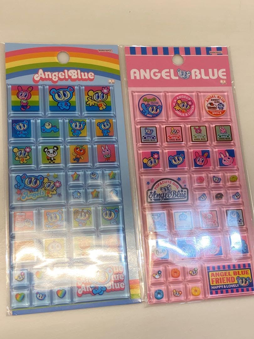 ナカムラくん　デニムシールバインダー　ぷくぷくシール　エンジェルブルー ナカムラくん デニムシールバインダー ぷくぷくシール エンジェル