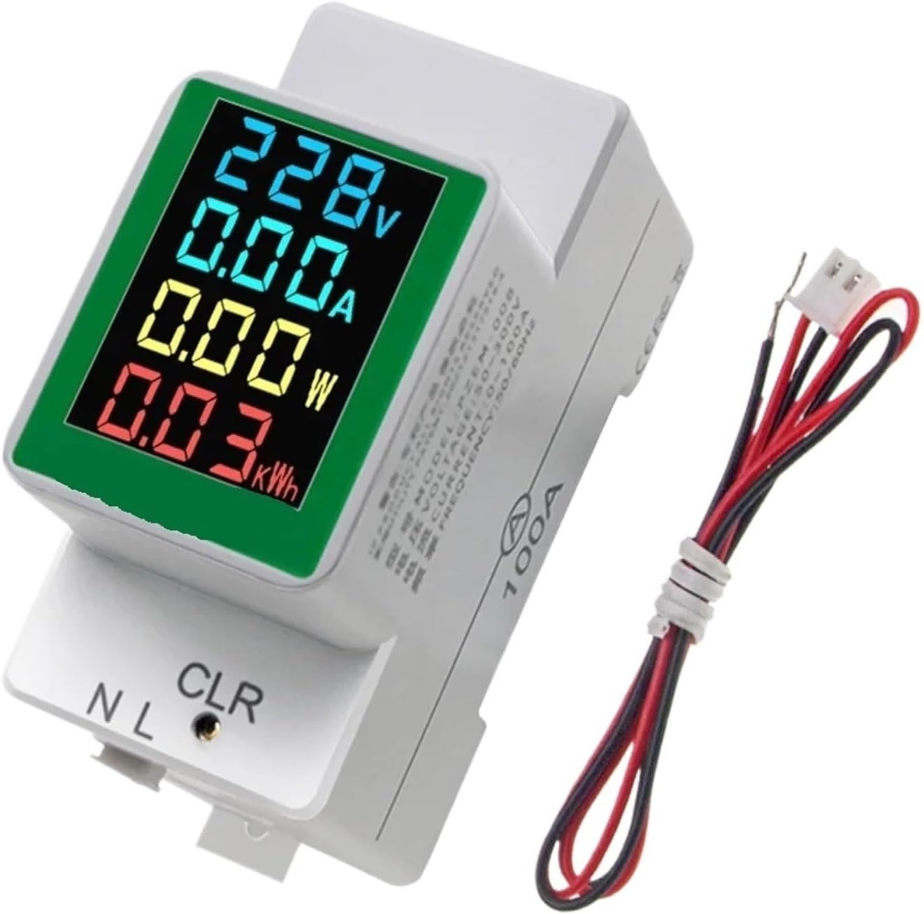 PZEM-008 AC Digital Multifunctional Track Meter, Voltmeter, Ammeter AC50-300V 100A(Coloured)