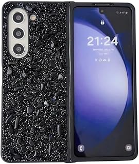 جراب حماية من البولي كربونات والسيليكون مضاد للصدمات وقابل للطي عند الحواف، حماية مع تصميم جذاب وأنيق من نيكست ستور، متوافق مع سامسونج جالاكسي زد فولد 3 (أسود)