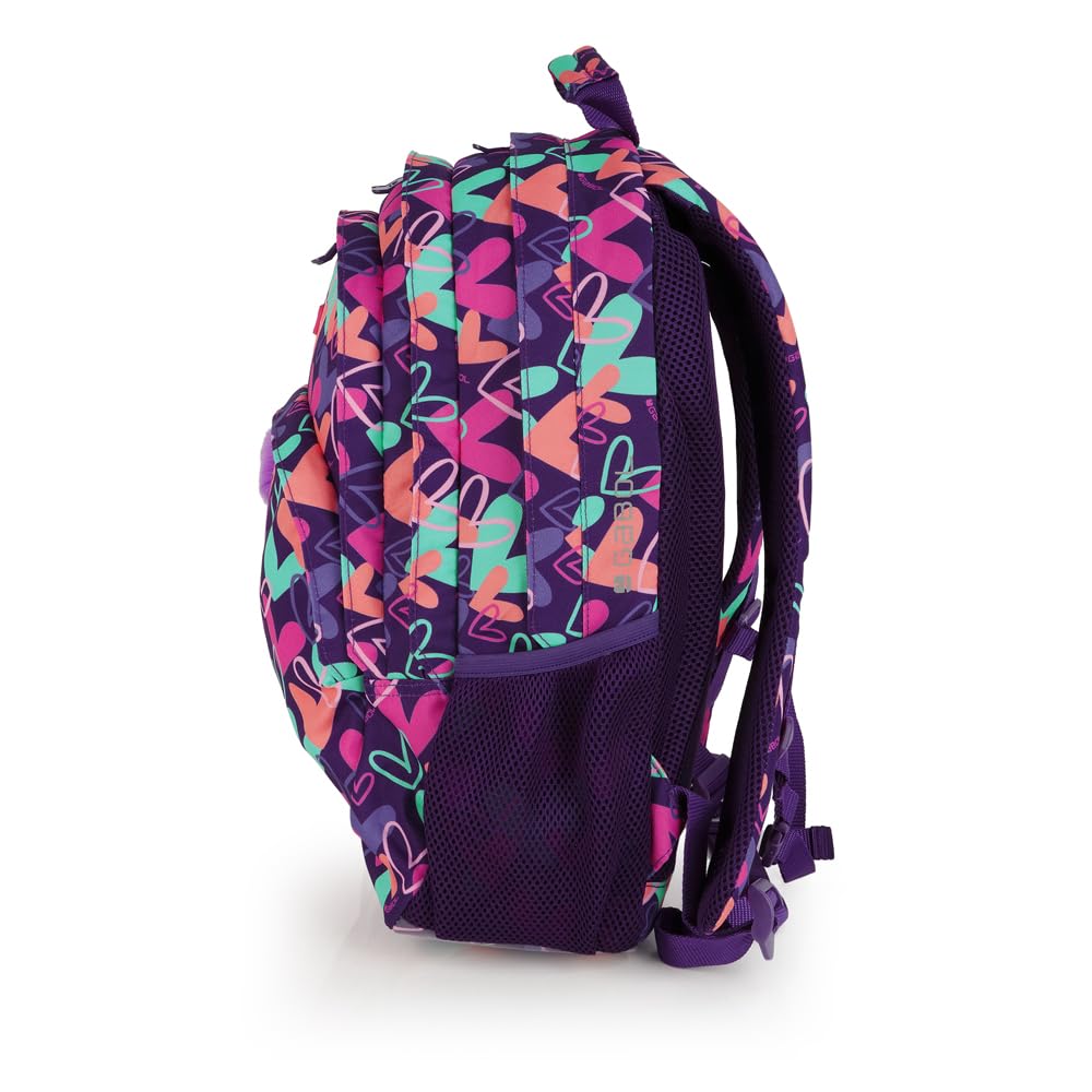 Gabol - Mochila Escolar de 3 Compartimentos 32x44x18 cm Kokoro con Espalda Ergonómica de Rejilla, Funda para Portátil 15,6'' y Base Reforzada