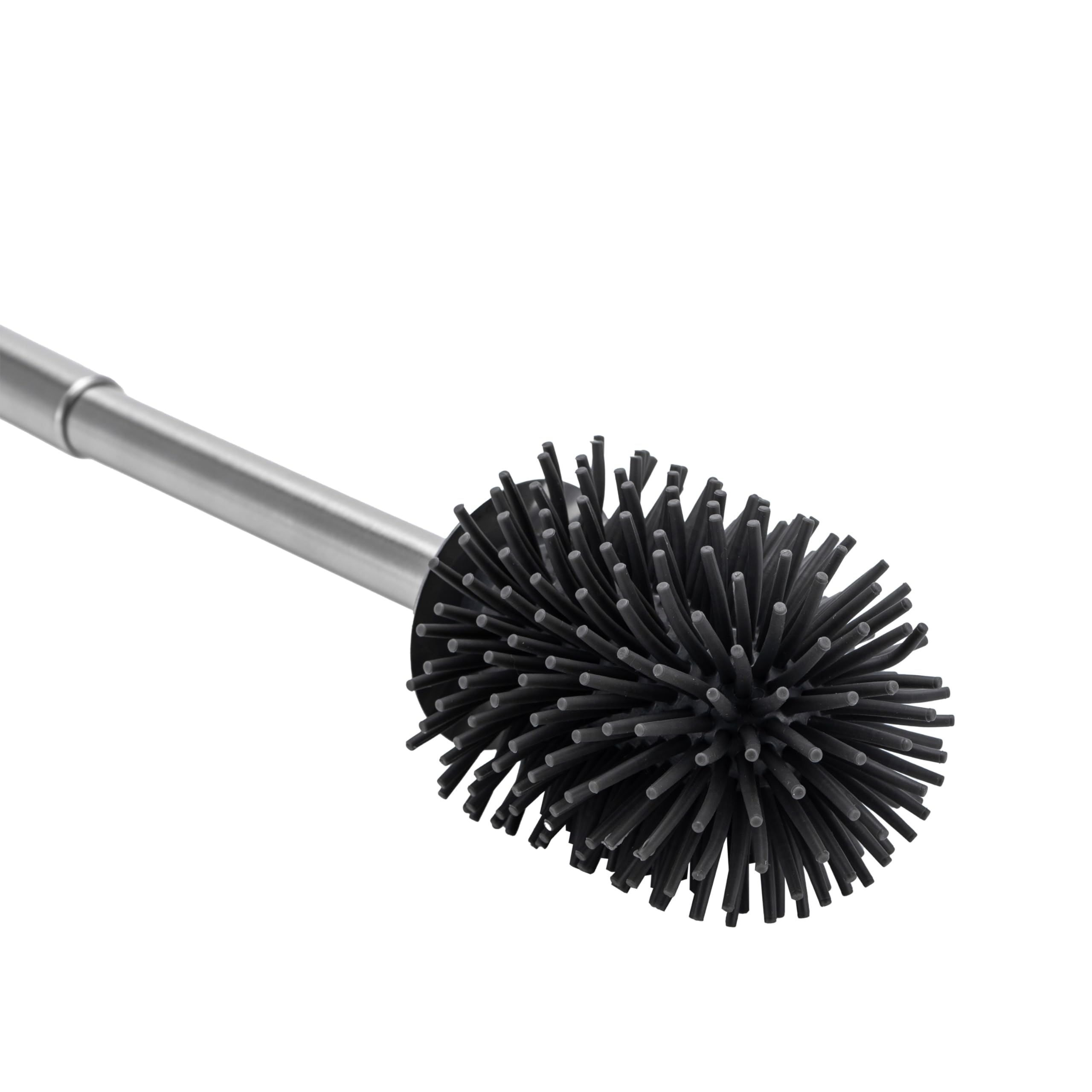 Smartbin SUS304 Stainless Steel oilet Brush and Holder Toilet Cleaning Brush Bathroom Brushes Toilet Brush and Holder Set Double Layer Holder Long Brush Handle High Density Silicone Head - Image 4