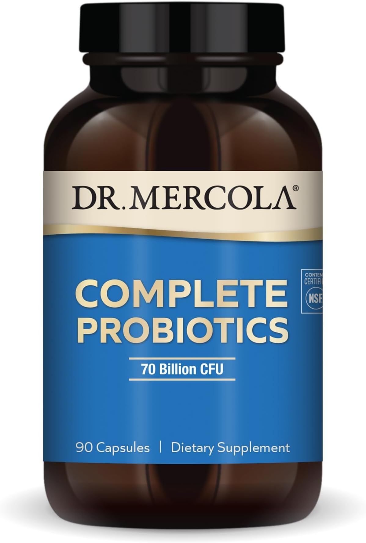 Complete Probiotics 70 Billion CFU, 90 Servings (90 Capsules), Dietary Supplement, Supports Digestive Health, Non GMO, NSF Certified