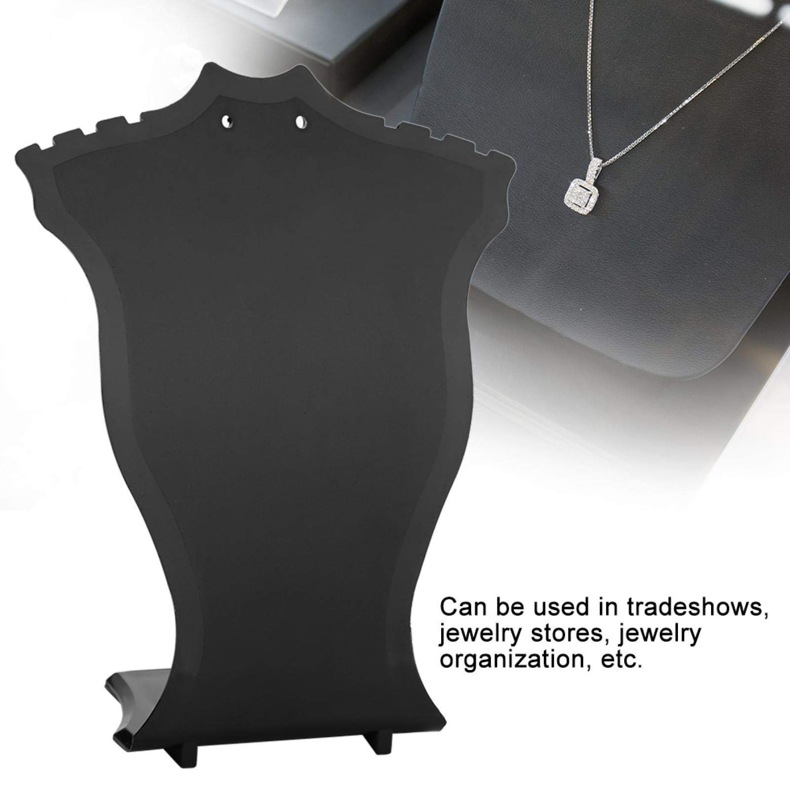 Brrnoo Necklace Display Stand Mannequin Bust Store Display Stand Presentation of Jewelry Not Easy to Deform Necklace Easel Jewelry Organizer Displays Stand with Reinforced Bracket(black)