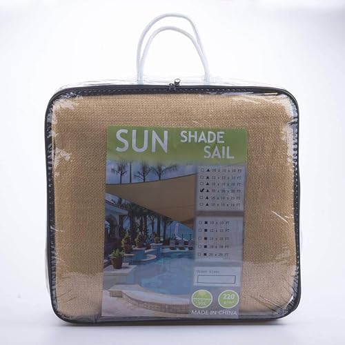 Miniatura 4 de E.share Toldo cuadrado de 20 x 20 pies, toldo cuadrado con bloqueo UV para patio, césped, arena del desierto, bloqueo UV para instalaciones al aire