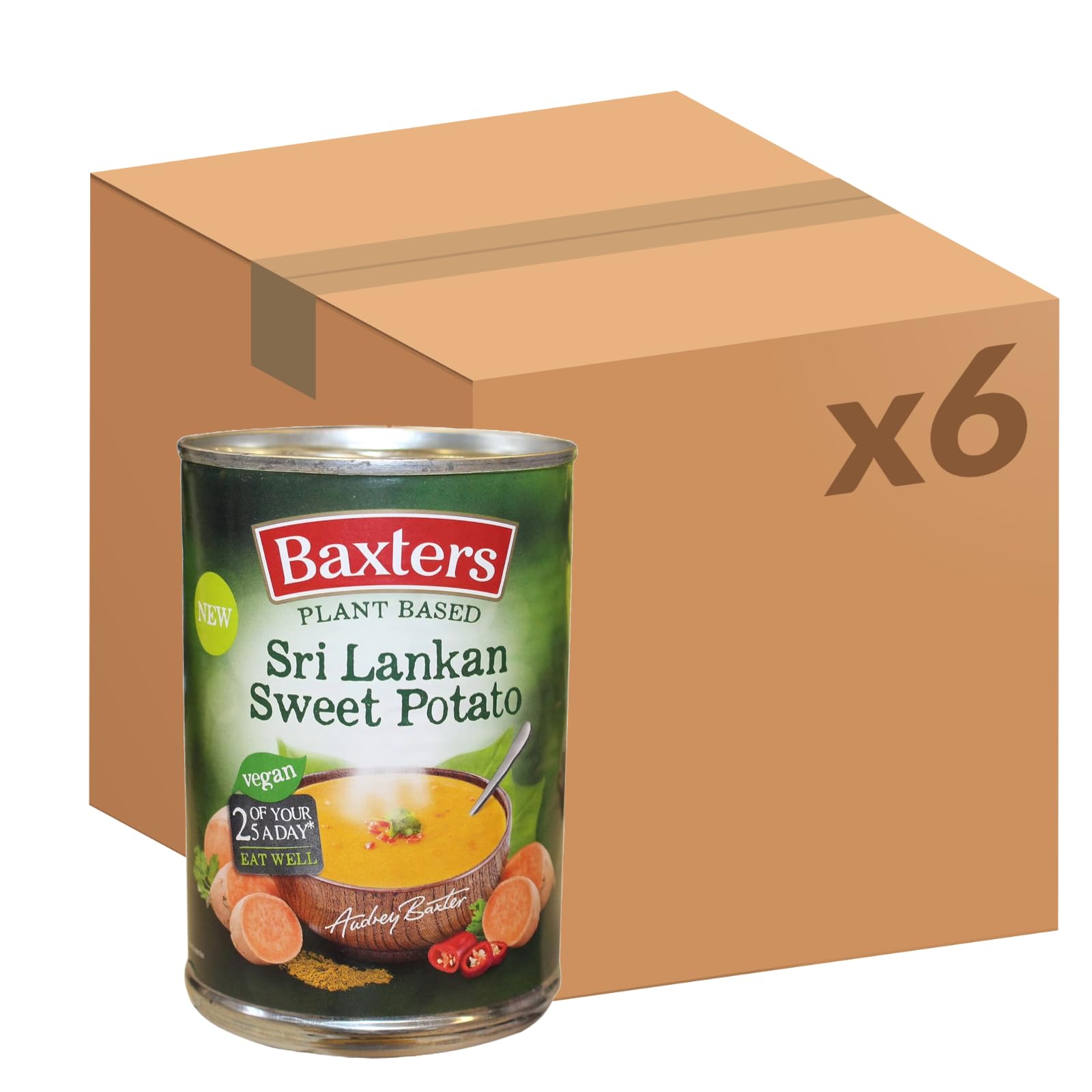 Plant Based Sri Lankan Sweet Potato Vegan Soup, 380 g (Pack of 6)