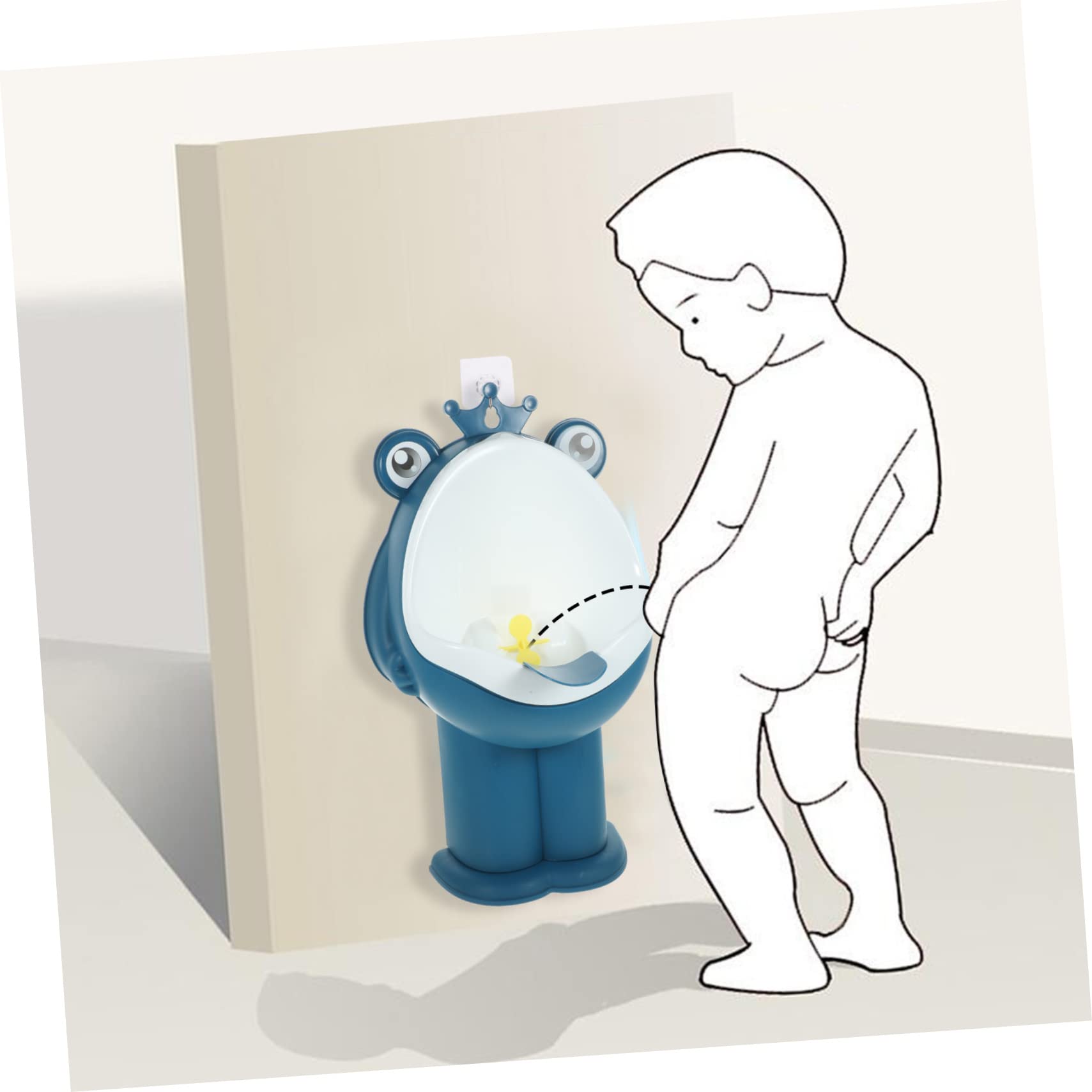 VICASKY 1 Juego Entrenamiento Para Ir Al Baño Niño Orinal Entrenador Carro Sobre Ruedas Orinal Portatil Niño Urinario De Pie Urinario De Rana El Plastico Colgante Chico Balde