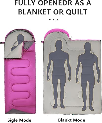 Miniatura 26 de Sleeping Bags for Adults Cold Weather - 20 Degree Big&Tall Size Backpacking Lightweight Waterproof for Girls Boys Mens Teen Women for Camping Hiking