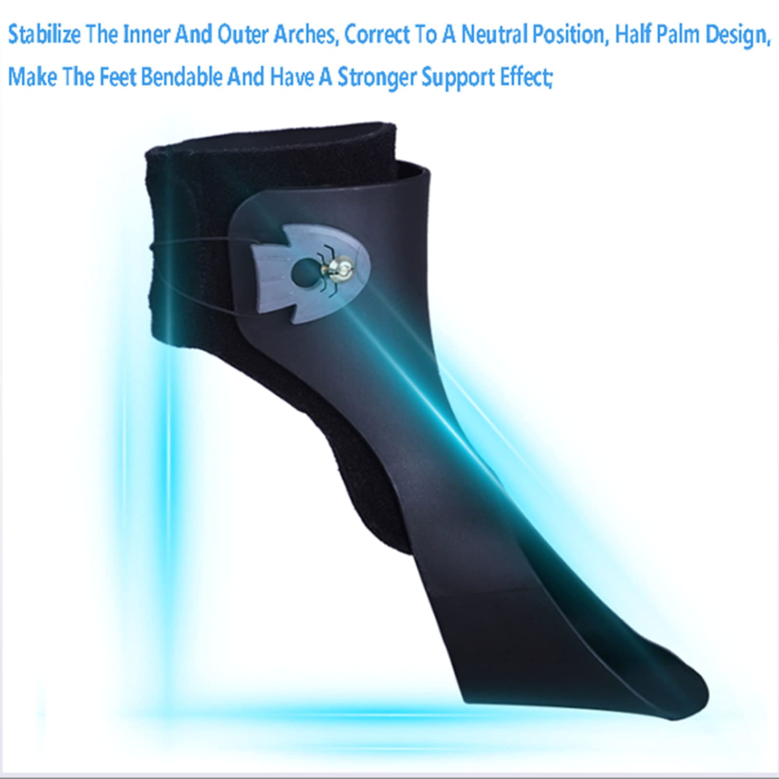 Soporte para la Periostitis Tibial Ortesis para pie caído, Tobillera para pie caído Férula para Tobillo Diseño de Apertura en Forma de U para esguinces, tendinitis, pie caído, pi