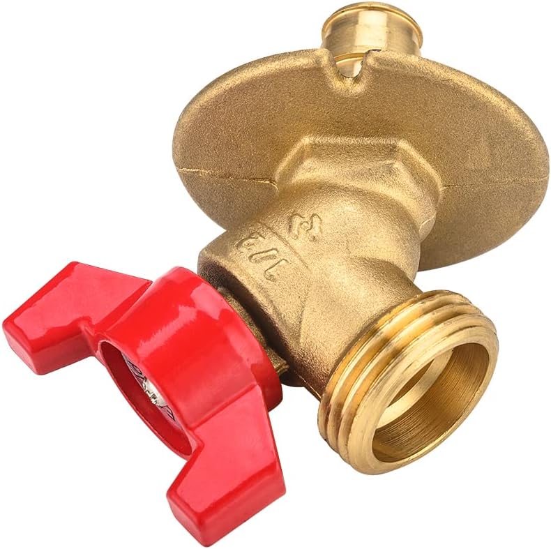 EFIELD (Pack of 5) Valve 1/4-Turn Sillcock Hose Bibb with Flange 1/2 in. Pex-a Expansion Inlet x 3/4 in. MHT Outlet, ASTM F1960,(SILLCOCK005-5PCS)