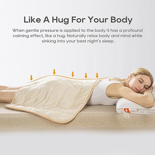 Miniatura 4 de Manta pequeña con peso para adultos y niños (doble cara), almohadilla de regazo con peso de 7 libras, manta para viajes, relajación, terciopelo de