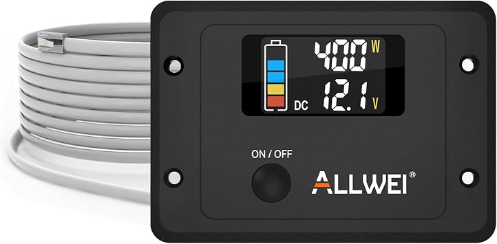 جهاز تحكم عن بعد سلكي من ALLWEI مزود بشاشة LCD ذكية | مخصص فقط لمحولات الموجات الجيبية النقية ALLWEI 1000W/1500W/2000W