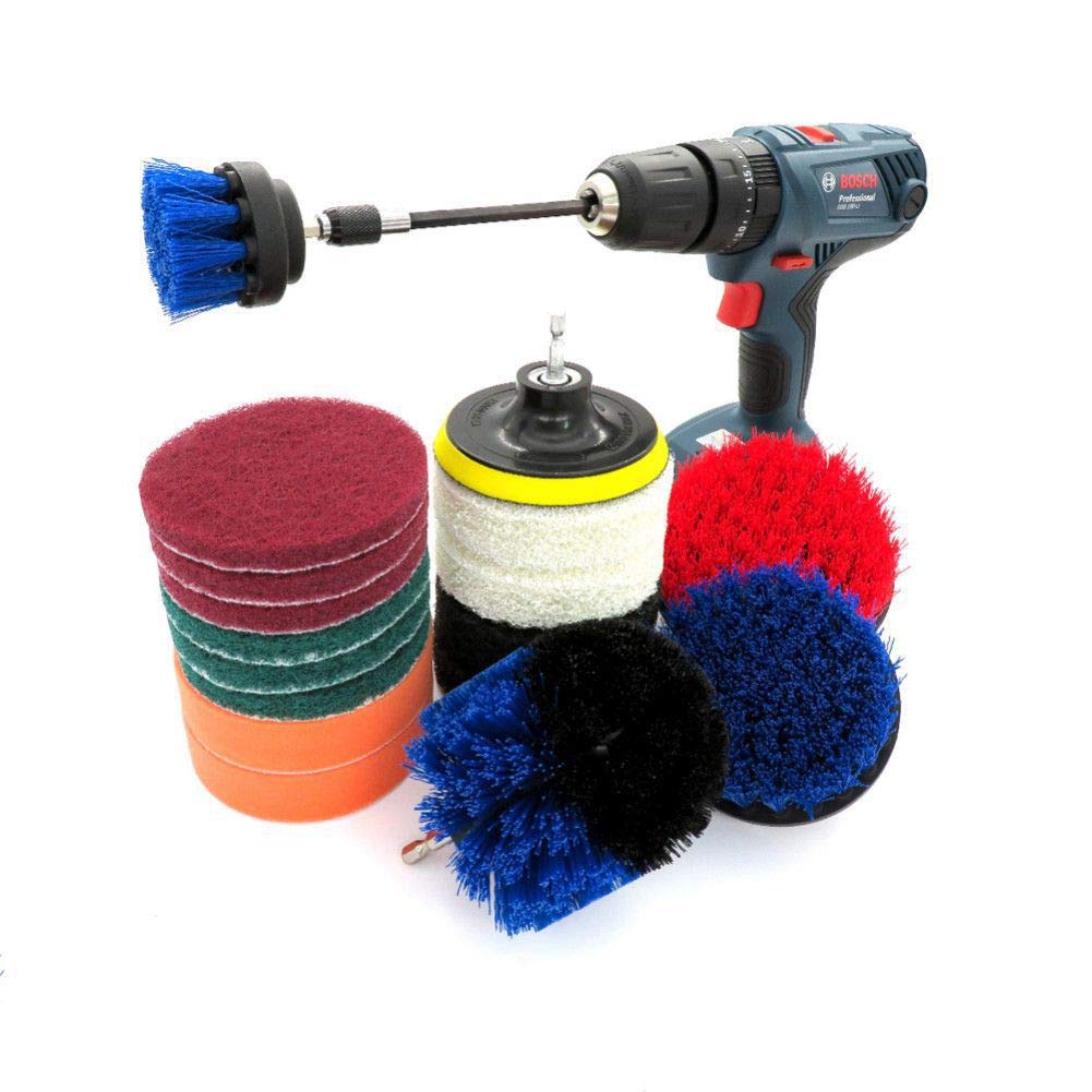 Brosse de forage 18pcs nettoyant tout usage canapé et sol