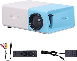 Mini Projector Different Size Plugs 1080P HD Inbuilt Speaker Mini Size Diffuse Reflection Imaging Portable Projector for Game Movie 100‑240V Home Theater Movie Projector with Remote(US Plug)