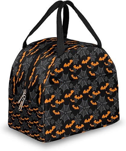 Lonchera temática de Halloween de terror, lonchera aislada para hombres y mujeres, bolsa de almuerzo a prueba de fugas, bolsa de preparación de